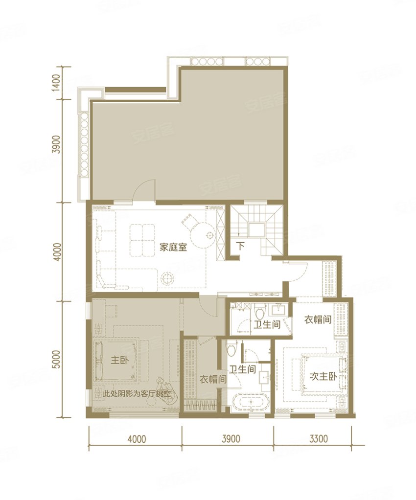 上跃A户型-4室3厅4卫