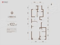 102平三居 3室2厅2卫