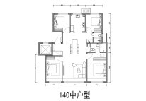 140平中户 4室2厅2卫