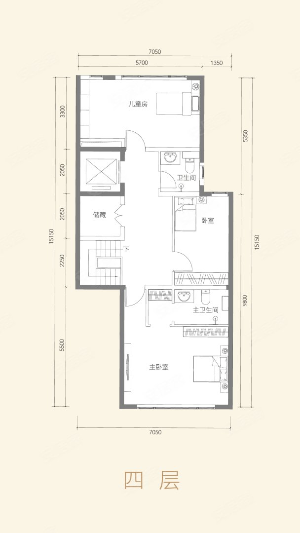上叠E2户型 低密住宅